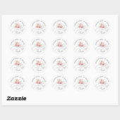 Floral Candle dank u Ronde Sticker (Vel)