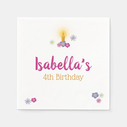 Floral Candle Servet (Voorkant)