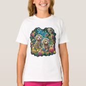 "Floral Canine Fantasy" T-shirt (Voorkant)