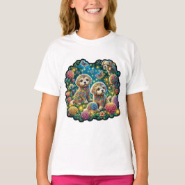"Floral Canine Fantasy" T-shirt