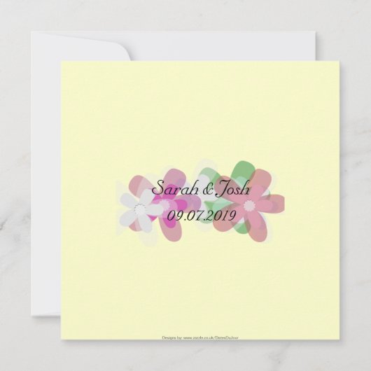 Floral canopy Jewish bruiloft Kaart (Achterkant)