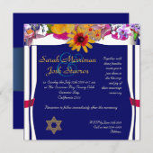 Floral canopy Jewish bruiloft Kaart (Voorkant / Achterkant)