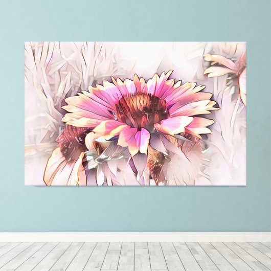 Floral Canvas Afdruk (Insitu (Houten vloer))