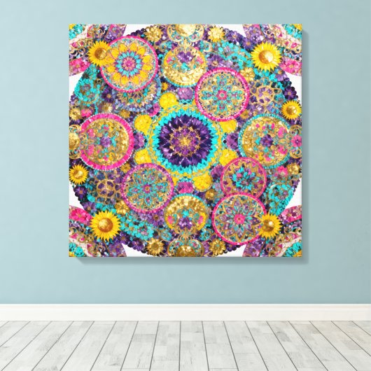 Floral Canvas Afdruk (Insitu (Houten vloer))