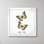 Floral Canvas Gold Butterfly (Voorkant)