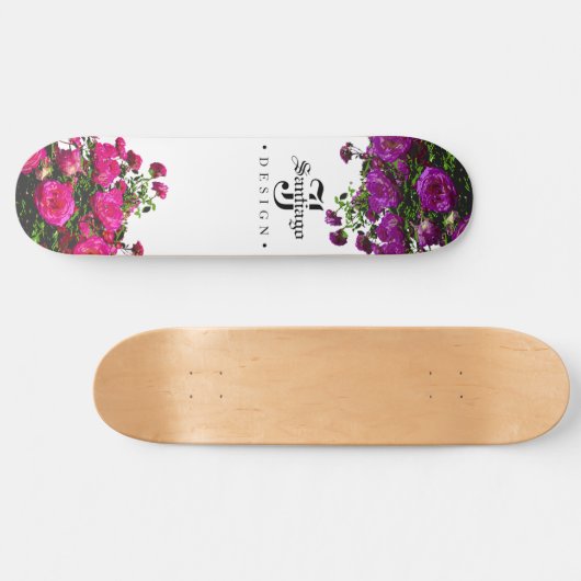 Floral Canvas Persoonlijk Skateboard (Horizontaal)