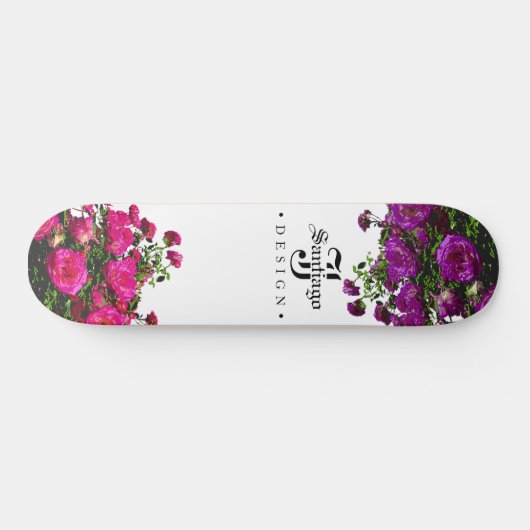 Floral Canvas Persoonlijk Skateboard (Horizontaal)