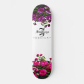 Floral Canvas Persoonlijk Skateboard (Voorkant)