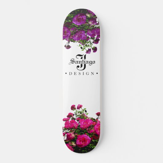 Floral Canvas Persoonlijk Skateboard (Voorkant)