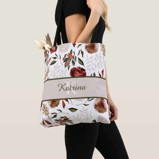 Floral-Canvas tas (Dichtbij)