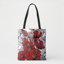  Floral Canvas tas