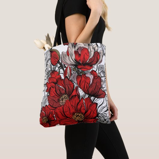 Floral Canvas tas (Dichtbij)
