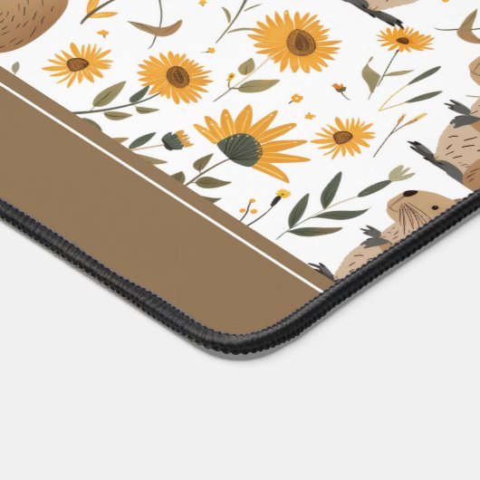 Floral Capybara Desk Mat (Hoek)