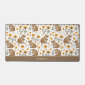 Floral Capybara Desk Mat (Voorkant)