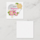 Floral card voor de dag van de vrouw notitiekaartje (Voorkant / Achterkant)