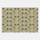 Floral Carnance Flowers Morris Pattern Inpakpapier Vel (Voorkant)