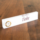 Floral Caroline Name Logo, Naambordje (Zijkant)