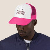 Floral Caroline Name Logo, Trucker Pet (In situ)
