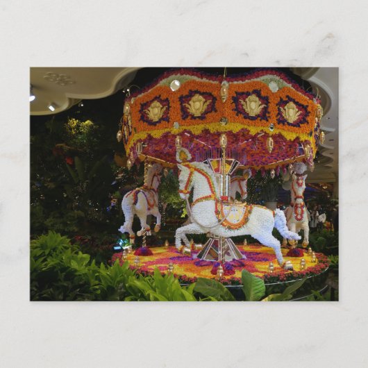 Floral Carousel Wynn Las Vegas Briefkaart (Voorkant)