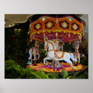 Floral Carousel Wynn Las Vegas Poster