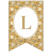 Floral Carriage Baby Boy Bunting Banner | Neutral (Derde vlag)