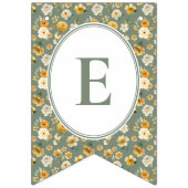 Floral Carriage Baby Boy Bunting Banner | Sage (Tweede vlag)