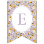 Floral Carriage Baby Shower Lavender Welcome Vlaggetjes (Tweede vlag)