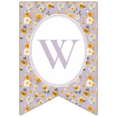 Floral Carriage Baby Shower Lavender Welcome Vlaggetjes (Eerste vlag)