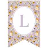 Floral Carriage Baby Shower Lavender Welcome Vlaggetjes (Derde vlag)