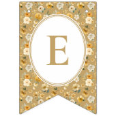 Floral Carriage Bunting Banner | Gold Welcome Baby (Tweede vlag)