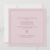 Floral  Carriage Pink Floral Gift Registry Kaart (Achterkant)