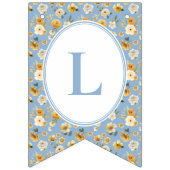 Floral Carriage Welcome Baby Boy Bunting Banner (Derde vlag)