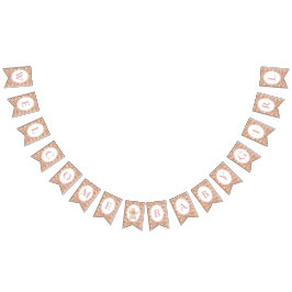 Floral Carriage Welcome Baby Girl | Blush Pink Vlaggetjes