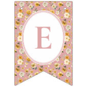 Floral Carriage Welcome Baby Girl | Blush Pink Vlaggetjes (Tweede vlag)
