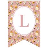 Floral Carriage Welcome Baby Girl | Blush Pink Vlaggetjes (Derde vlag)