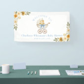 Floral Carriage Welcome Banner | Baby Blue Shower (Beurs)