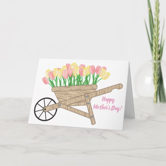 FLORAL CART MOEDERDAG KAART (Voorkant)