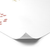 Floral Cascade Gold Wedding Welkomstbord Poster (Hoek)