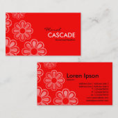 Floral Cascade - Rood Visitekaartje (Voorkant / Achterkant)