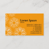 Floral Cascade - Sinaasappel Visitekaartje (Achterkant)