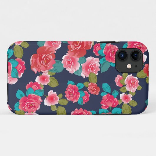Floral Case-Mate iPhone Case (Achterkant (horizontaal))