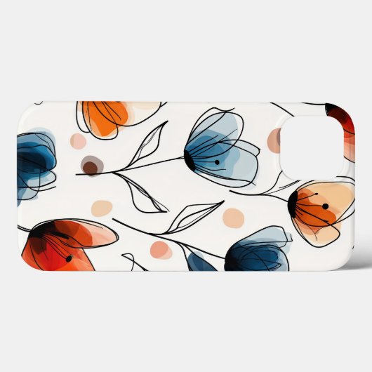 Floral Case-Mate iPhone Case (Achterkant (horizontaal))