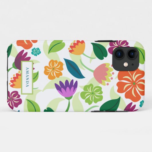 Floral Case-Mate iPhone Case (Achterkant (horizontaal))