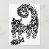 Floral Cat Briefkaart (Voorkant)