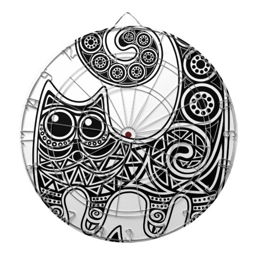 Floral Cat Dartbord (Voorkant)