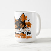 Floral Cat Koffiemok (Voorkant rechts)