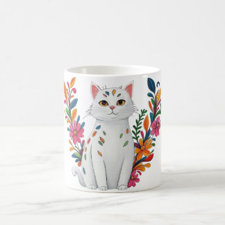 Floral Cat Koffiemok