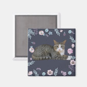 Floral Cat Magneet (Voorkant / Achterkant)