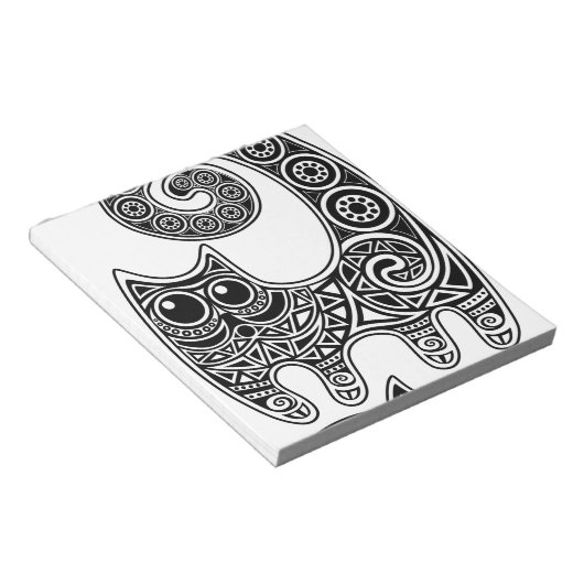 Floral Cat Notitieblok (Schuin)