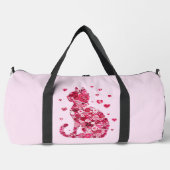 Floral Cat Silhouette Art Plunjezak (Voorkant)